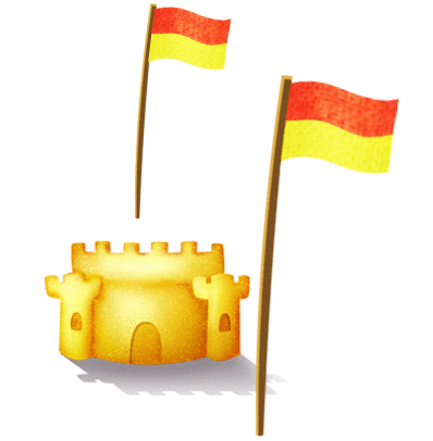 Flags whit Castle